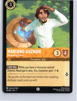 Mariano Guzman Handsome Suitor 16/204 Archazia's Island Disney Lorcana - Image 1