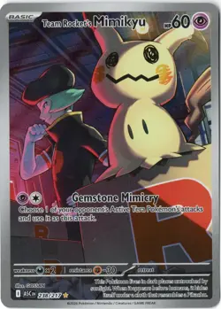 Team Rocket's Mimikyu NM 238/217 Ascended Heroes Illustration Rare Pokemon Card - Image 1