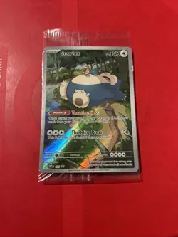 Pokemon TCG Snorlax ETB Promo Scarlet & Violet 151 Black Star Holo Card Sealed - Image 1