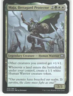 Maja, Bretagard Protector Foil U Kaldheim 222 NM - Image 1