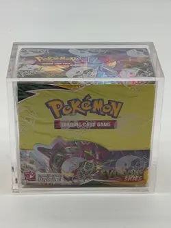 Pokemon TCG SWSH Evolving Skies Booster Box SEALED w/Acrylic Case - Image 1