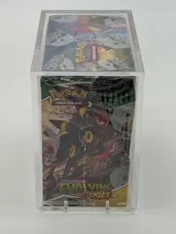 Pokemon TCG SWSH Evolving Skies Booster Box SEALED w/Acrylic Case - Image 2