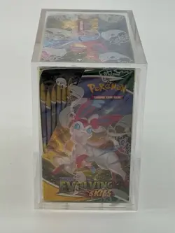 Pokemon TCG SWSH Evolving Skies Booster Box SEALED w/Acrylic Case - Image 4