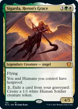 x1 Sigarda, Heron's Grace M MTG Commander Innistrad: Midnight Hunt M/NM, English - Image 1