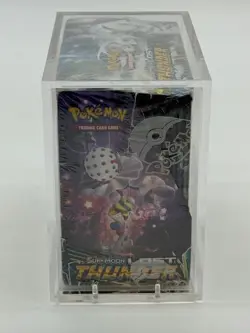 Pokemon TCG Sun & Moon Lost Thunder Booster Box SEALED w/ Acrylic Case - Image 2