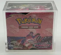 Pokemon TCG SWSH Fusion Strike Booster Box SEALED w/ Acrylic Case - Image 1