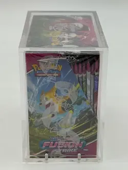 Pokemon TCG SWSH Fusion Strike Booster Box SEALED w/ Acrylic Case - Image 2