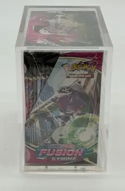 Pokemon TCG SWSH Fusion Strike Booster Box SEALED w/ Acrylic Case - Image 4