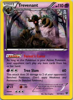 Trevenant 55/146 XY Base Set Holo LP Pokemon TCG - Image 1