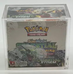 Pokemon TCG Sun & Moon Celestial Storm Booster Box SEALED w/ Acrylic Case - Image 1