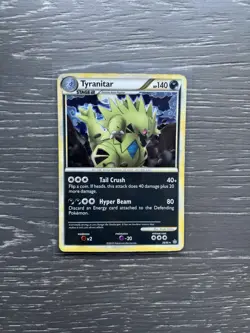 Tyranitar 26/95 Cosmos Holo Rare HGSS Unleashed Pokemon MP - Image 1