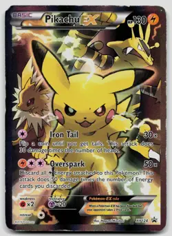 Pikachu EX XY124 XY Promo Pokemon DMG - Image 1