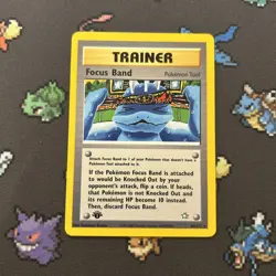 1st Edition Focus Band 86/111 LP -Vintage Rare Pokemon Card- Neo Genesis (2z) - Image 1