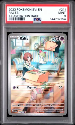 2023 POKEMON SVI EN-SCARLET & VIOLET ILLUSTRATION RARE #211 RALTS PSA 9 - Image 1