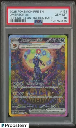 2025 Pokemon Pre En Special Illustration Rare #161 Umbreon Ex PSA 10 GEM MINT - Image 1