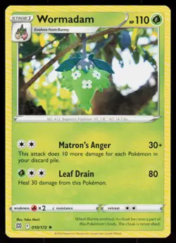 Wormadam 010/172 Rare Brilliant Stars Pokemon Near Mint - Image 1