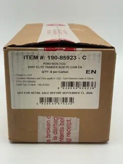 Pokemon Center Scarlet & Violet Stellar Crown Elite Trainer 4-Box SEALED CASE - Image 1
