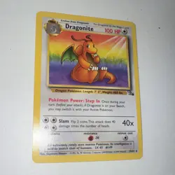 Dragonite Fossil 1st Edition Holo 19/62 1999 100 HP Rare English - Image 1