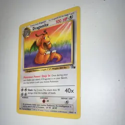 Dragonite Fossil 1st Edition Holo 19/62 1999 100 HP Rare English - Image 3