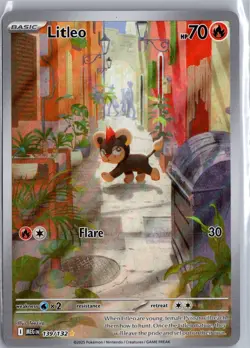 Litleo 139/132 Illustration Rare Mega Evolution Pokemon NM/M - Image 1