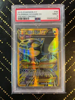 2015 Pokemon XY Ancient Origins Primal Kyogre Ex Full Art #96 PSA 9 MINT - Image 1