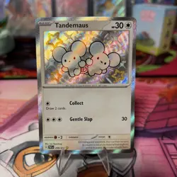 Tandemaus 209/091 Shiny Rare Paldean Fates Pokemon Holo. - Image 3