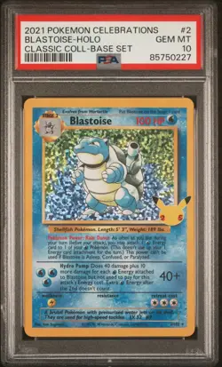 2021 POKEMON CELEBRATIONS CLASSIC COLLECTION 2 BLASTOISE-HOLO - IN HAND - Image 1
