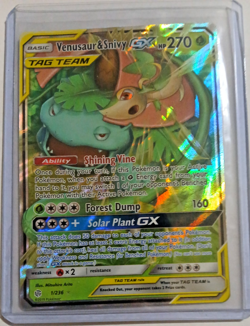 Pokemon TCG Venusaur and Snivy GX Holo Ultra Rare Full Art 1/236 NM - Image 1