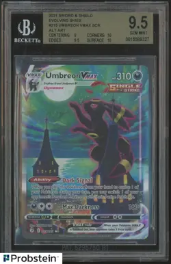 2021 Pokemon SWSH Evolving Skies #215 Umbreon Vmax BGS 9.5 GEM MINT - Image 1