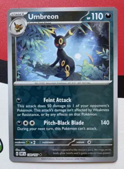 Pokemon TCG Umbreon 130/197 Sv03: Obsidian Flames Reverse Holo NM Condition - Image 1