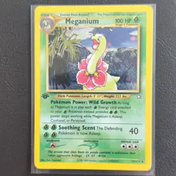 Pokemon TCG Meganium 11/111 Neo Genesis Holo Rare 1st Edition - Image 1