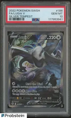2022 Pokemon SWSH Silver Tempest #186 Lugia V Full Art PSA 10 GEM MINT - Image 1