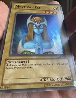 Konami Yu-Gi-Oh! Mystical Elf LOB-062 LOB Unlimited SR ENG 800/2000 - Image 1