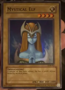 Konami Yu-Gi-Oh! Mystical Elf LOB-062 LOB Unlimited SR ENG 800/2000 - Image 2