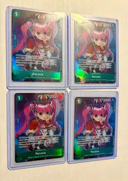 4x (Playset) Perona Illustration Box Vol.4 OP09-034 One Piece Promotion LP - Image 1