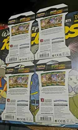 Pokemon Evolving Skies Sleeved Booster Packs Complete Artwork Art Set New All 4! - Image 4