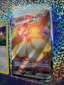 Pokemon TCG: Promo SWSH087 Eevee VMAX; Sun & Moon Cosmos Holo 101/149 Eevee - Image 3