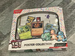 Pokemon TCG Scarlet & Violet 151 Poster Collection Box 3 Packs - New - Image 1