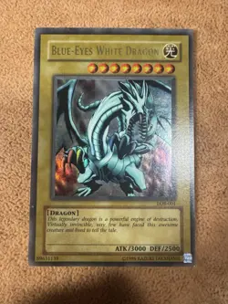 🔥 YUGIOH Blue-Eyes White Dragon LOB-001 Original Print Unlimited MP/HP 🔥 - Image 1