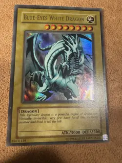 🔥 YUGIOH Blue-Eyes White Dragon LOB-001 Original Print Unlimited MP/HP 🔥 - Image 3