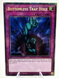 Yu Gi Oh 2025 Mega-Pack Bottomless Trap Hole 1stED NM Starlight Rare MP25-EN018 - Image 1