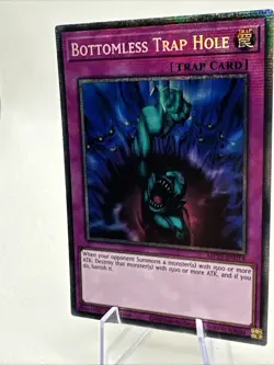 Yu Gi Oh 2025 Mega-Pack Bottomless Trap Hole 1stED NM Starlight Rare MP25-EN018 - Image 2