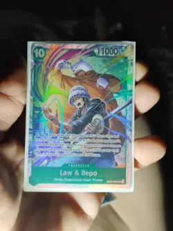 Law & Bepo ST24-004 SR ONE PIECE Tcg Card Game NM Green - Image 1