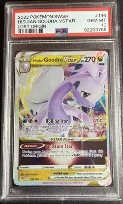 2022 Pokemon Hisuian Goodra VSTAR Lost Origin Card 136/196 - Image 1