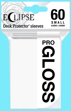 60 ULTRA PRO ECLIPSE ARCTIC WHITE SMALL PRO-GLOSS DECK PROTECTOR Card Sleeves - Image 1