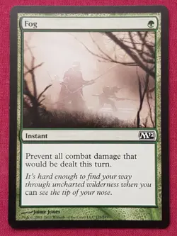 Magic The Gathering 2012 CORE SET M12 FOG green card MTG - Image 1