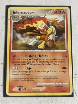 Infernape - Platinum 31/127 Rare Kouki Saitou Vintage Pokemon TCG Card - Image 1