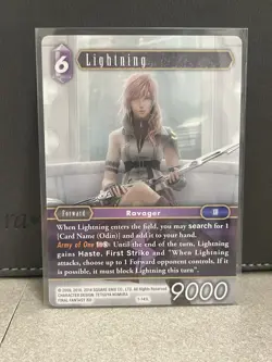 Final Fantasy TCG Opus 1 - Lightning 1-141L *NON-FOIL* Legend Trading Card FF13 - Image 1