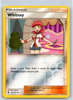 Whitney 193/214 Uncommon Lost Thunder Pokemon Reverse Holo NM/M - Image 1