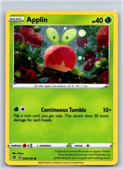 Applin (Cosmos Holo) 020/192 Holo Promo Blister Exclusives Pokemon NM/M 515c-29 - Image 1
